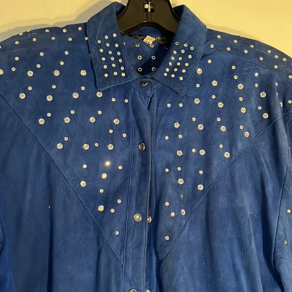 BEDAZZLED SUEDE TOP - Picture 4 of 5